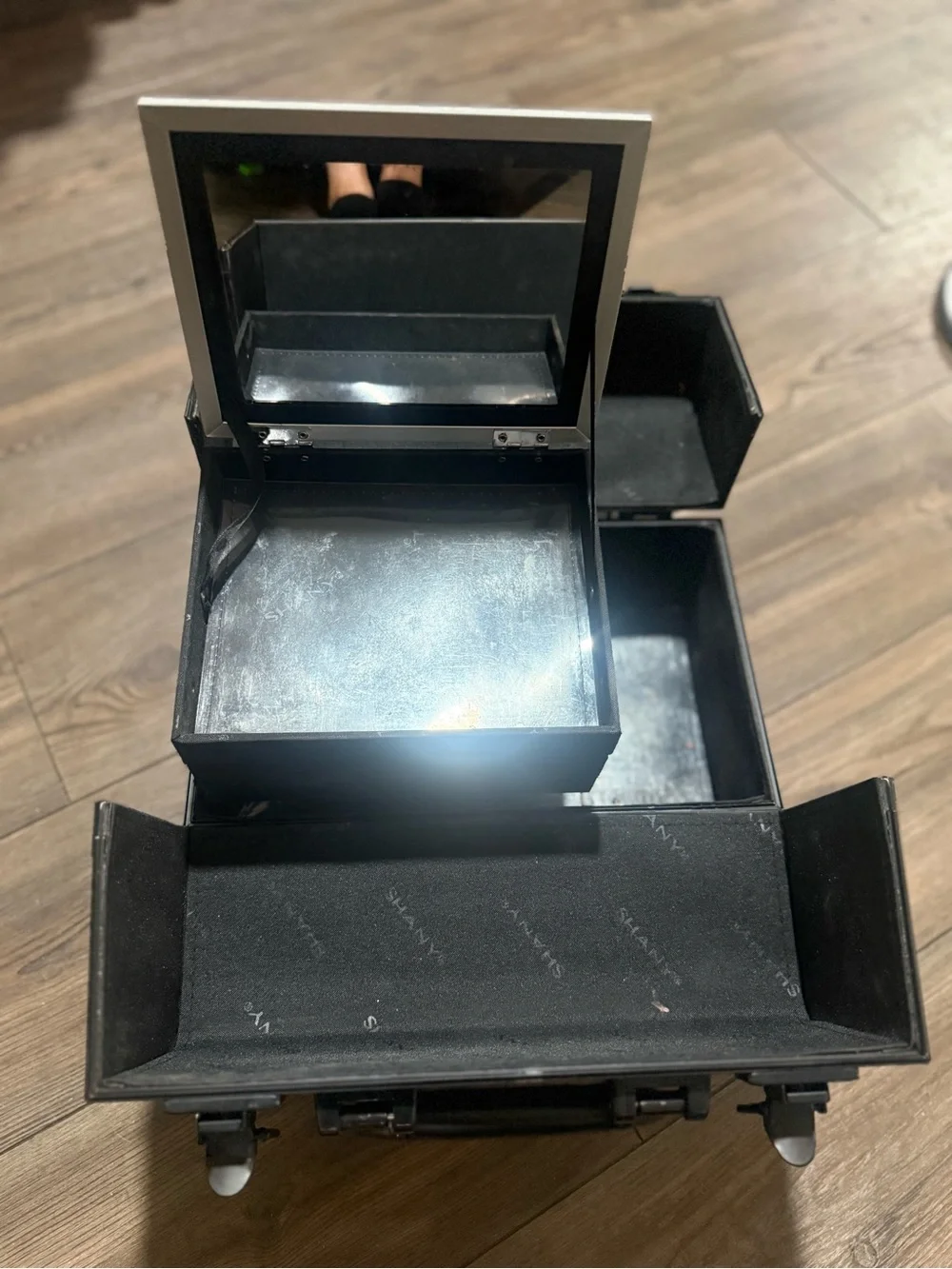 SHANY Fantasy Collection Black Makeup Train Case Cosmetic Organizer Box